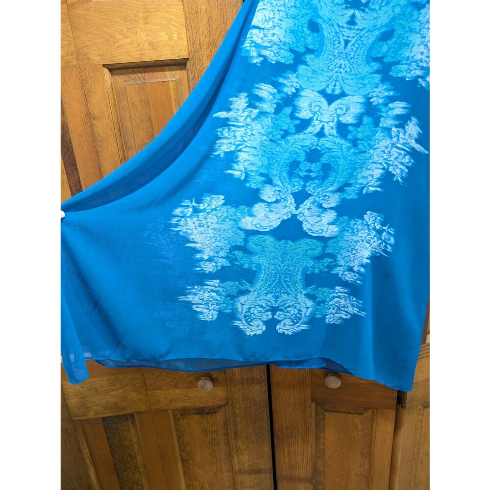 Max Studio Blue Patterned Shift Dress Size Xs - image 3